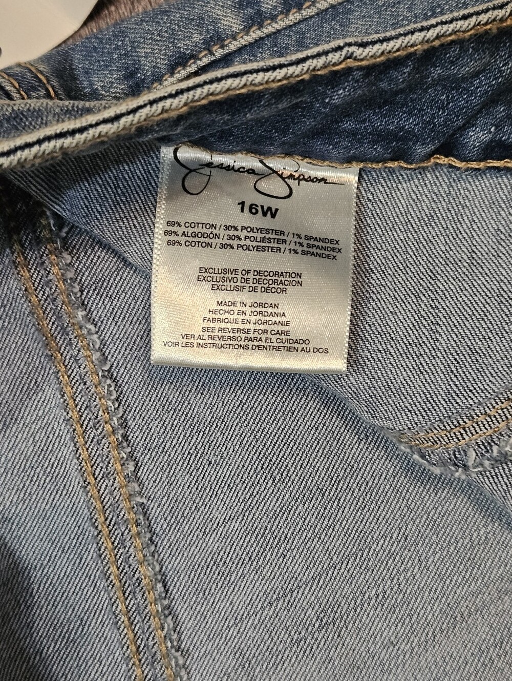 Jessica Simpon "Kiss Me Skinny" Jeans Women 16W - Picture 3 of 4